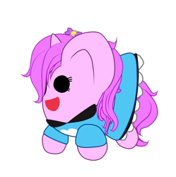 Size: 1473x1478 | Tagged: safe, artist:naoto yazarän, imported from derpibooru, oc, oc:zoe pinkie, pony, unicorn, chibi, horn, pony bolita