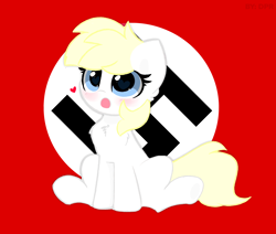 Size: 5256x4464 | Tagged: safe, editor:dpr, oc, oc:aryanne, pony, altbrony, anti lgbt, antisemitism, aryan pony, female, german, homophobia, image, mare, mlpol, my little pony, nazi, nazi flag, nazipone, racism, smiling, swastika