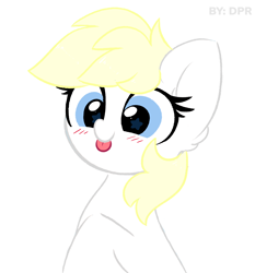 Size: 4840x5203 | Tagged: safe, artist:kittyrosie, edit, editor:dpr, oc, oc only, oc:aryanne, pony, aryan pony, bust, female, image, mare, nazi, nazipone, simple background, smiling, tongue out, white background