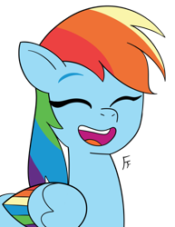 Size: 2253x2915 | Tagged: safe, artist:frownfactory, imported from derpibooru, rainbow dash, pegasus, pony, eyes closed, female, laughing, open mouth, simple background, solo, transparent background