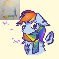 Size: 2048x2048 | Tagged: safe, artist:sumi-mlp25, imported from derpibooru, rainbow dash, pony, clothes, digital art, looking at you, scarf, simple background, solo