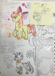 Size: 1280x1760 | Tagged: safe, artist:sweetmelon556, imported from derpibooru, apple bloom, zecora, pony, zebra, traditional art