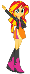 Size: 412x1010 | Tagged: safe, artist:cwt10101, imported from derpibooru, sunset shimmer, human, equestria girls, clothes, cutie mark, cutie mark on clothes, female, skirt, solo, sunset shimmer's skirt