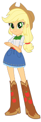 Size: 382x1130 | Tagged: safe, artist:cwt10101, imported from derpibooru, applejack, human, equestria girls, applejack's hat, cowboy hat, female, hat, solo