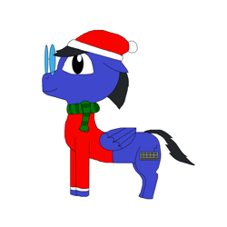 Size: 3000x3000 | Tagged: safe, artist:blazewing, imported from derpibooru, oc, oc only, oc:blazewing, pegasus, clothes, drawpile, glasses, hat, jacket, male, scarf, simple background, smiling, stallion, winter hat