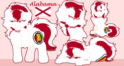 Size: 2024x1080 | Tagged: safe, artist:vanillaswirl6, imported from derpibooru, oc, oc only, oc:alabama, alabama, flag, simple background, united states, vanillaswirl6's state ponies