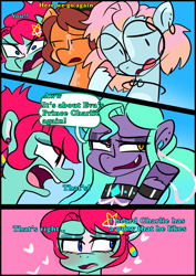 Size: 1240x1754 | Tagged: safe, artist:jully-park, imported from derpibooru, oc, oc:charlotte parker, oc:ella evans, oc:eva marshall, oc:kelly clark, earth pony, pegasus, pony, comic:how i meet my chaotic friends, comic