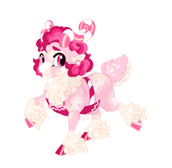 Size: 3937x3844 | Tagged: safe, artist:gigason, imported from derpibooru, oc, oc:peppermint pastry, hybrid, female, high res, magical lesbian spawn, offspring, parent:bori the reindeer, parent:cup cake, reindeer pony, simple background, solo, transparent background