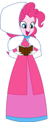 Size: 1430x3557 | Tagged: safe, artist:cartoonmasterv3, imported from derpibooru, pinkie pie, human, equestria girls, advent calendar, caroling, christmas, christmas 2024, clothes, dress, female, gown, holiday, humanized, long dress, long skirt, simple background, skirt, solo, transparent background, victorian, victorian dress