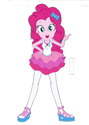 Size: 2560x3600 | Tagged: safe, editor:cutler1228, imported from derpibooru, pinkie pie, human, equestria girls, clothes, female, looking at you, rah rah skirt, simple background, skirt, solo, transparent background