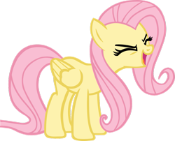 Size: 995x803 | Tagged: safe, artist:landboom, imported from derpibooru, fluttershy, pony, sonic rainboom (episode), my little pony, simple background, solo, transparent background, vector, yay