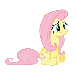 Size: 900x900 | Tagged: safe, artist:landboom, imported from derpibooru, fluttershy, pony, lip bite, simple background, solo, transparent background, vector