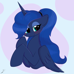 Size: 3000x3000 | Tagged: safe, artist:daftramms, imported from derpibooru, princess luna, alicorn, pony, cute, fanart, solo