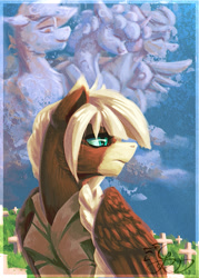 Size: 742x1038 | Tagged: safe, artist:thatonegib, imported from derpibooru, oc, oc only, earth pony, pegasus, pony, unicorn, horn, pegasus oc, solo, wings