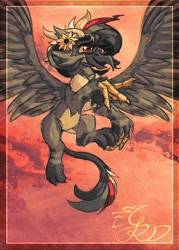 Size: 742x1038 | Tagged: safe, artist:thatonegib, imported from derpibooru, oc, oc only, griffon, griffon oc, solo