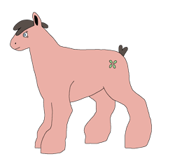 Size: 1280x1179 | Tagged: safe, imported from derpibooru, oc, oc only, oc:candy clover, 1000 hours in ms paint, female, mare, mare oc, parent:lucky clover, parent:watermelon taffy, solo