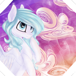 Size: 2048x2048 | Tagged: safe, artist:strawberry-heartrose, imported from derpibooru, oc, pegasus, pony, cloud, female, mare, solo