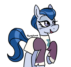 Size: 1148x1071 | Tagged: safe, artist:ponyjuno, imported from derpibooru, ever essence, earth pony, pony, clothes, female, mare, raised hoof, simple background, solo, white background