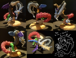 Size: 3000x2273 | Tagged: safe, artist:shortbred, imported from derpibooru, discord, draconequus, clay, craft, figure, handmade, photo, solo, statue