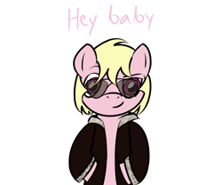 Size: 650x540 | Tagged: safe, artist:cutiepiethepony, artist:touchpadart, imported from derpibooru, oc, oc only, bowtie, male, pink background, rule 63, simple background, solo, sunglasses