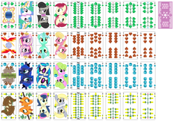 Size: 8000x5600 | Tagged: safe, artist:parclytaxel, imported from derpibooru, bon bon, daisy, derpy hooves, dj pon-3, flower wishes, lily, lily valley, lyra heartstrings, octavia melody, philomena, princess cadance, princess celestia, princess luna, roseluck, sweetie drops, the great seedling, vinyl scratch, winona, alicorn, boar, dog, earth pony, pegasus, phoenix, pig, pony, squirrel, unicorn, series:parcly's pony pattern playing cards, .svg available, absurd resolution, acorn, bell, bust, element of generosity, element of honesty, element of kindness, element of laughter, element of loyalty, element of magic, elements of harmony, female, flower, flower in hair, flower trio, flying, german, grin, heart, horn, leaf, looking at you, male, mare, playing card, portrait, rotational symmetry, simple background, smiling, smiling at you, transparent background, vase, vector