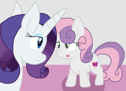 Size: 828x595 | Tagged: safe, artist:cmara, imported from derpibooru, rarity, sweetie belle, pony, unicorn, duo, duo female, female, horn, siblings, sisters