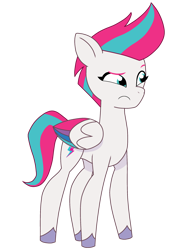 Size: 1848x2464 | Tagged: safe, artist:lnx1ynight16, imported from derpibooru, zipp storm, pegasus, pony, concave belly, confused, fit, folded wings, g5, looking at something, my little pony: tell your tale, slender, standing, thin, vector, wings, zipp's yes day