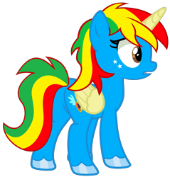 Size: 3586x3756 | Tagged: safe, artist:shieldwingarmorofgod, imported from derpibooru, oc, oc only, oc:royal strength, alicorn, pony, alicorn oc, female, horn, simple background, solo, transparent background, wings