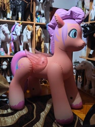 Size: 3072x4096 | Tagged: safe, imported from derpibooru, sunny starscout, alicorn, inflatable pony, pony, unicorn, spoiler:g5, bootleg, g5, hongyi, horn, inflatable, inflatable toy, photo, solo