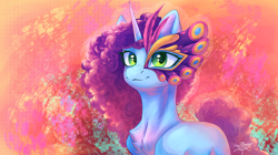 Size: 5760x3225 | Tagged: safe, artist:jsunlight, imported from derpibooru, pony, unicorn, g5, horn, misty brightdawn, solo, wallpaper