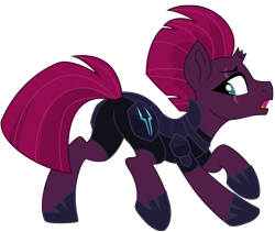 Size: 7407x6263 | Tagged: safe, artist:ejlightning007arts, imported from twibooru, fizzlepop berrytwist, tempest shadow, unicorn, my little pony: the movie, absurd resolution, armor, broken horn, butt, eye scar, flank, flustered, horn, image, looking back, plot, png, scar, simple background, solo, stupid sexy tempest shadow, tempass, transparent background, vector