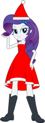 Size: 1313x3571 | Tagged: safe, artist:cartoonmasterv3, imported from derpibooru, rarity, human, equestria girls, advent calendar, boots, christmas, christmas 2024, clothes, costume, hat, holiday, santa claus, santa costume, santa hat, shoes, solo