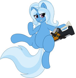 Size: 1837x1872 | Tagged: safe, artist:ligmire, derpibooru exclusive, imported from derpibooru, trixie, pony, unicorn, guilty gear, horn, reference, solo, weapon