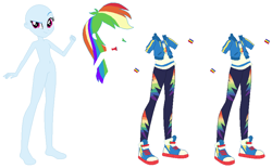 Size: 884x549 | Tagged: safe, artist:selenaede, imported from derpibooru, rainbow dash, human, equestria girls, base, simple background, white background