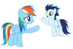 Size: 1280x868 | Tagged: safe, artist:soarindasher10, imported from derpibooru, rainbow dash, soarin', pegasus, pony, female, male, mare, shipping, simple background, soarindash, stallion, straight, transparent background