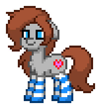 Size: 204x220 | Tagged: safe, imported from derpibooru, oc, oc:ponepony, earth pony, clothes, digital art, gray fur, os, pixel art, socks, striped socks