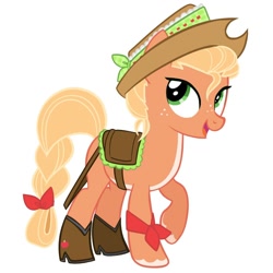 Size: 1116x1116 | Tagged: safe, artist:tsunqi, imported from derpibooru, applejack, earth pony, pony, simple background, white background