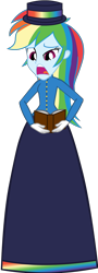 Size: 1281x3545 | Tagged: safe, artist:cartoonmasterv3, imported from derpibooru, rainbow dash, human, equestria girls, advent calendar, caroling, christmas, christmas 2024, clothes, dress, gown, holiday, simple background, solo, transparent background, victorian, victorian dress