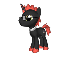 Size: 2000x1500 | Tagged: safe, artist:taionafan369, editor:taionafan369, imported from derpibooru, oc, oc:refpon, oc:refpony, pony, unicorn, pony creator, 3d, 3d pony creator, collar, glasses, horn, house robot, housebot, male, male oc, ponified, ponylumen, refbot, referee, robot wars, simple background, solo, stallion, stallion oc, transparent background, unicorn oc, unshorn fetlocks