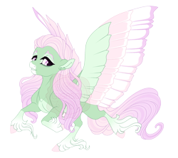 Size: 4500x4000 | Tagged: safe, artist:gigason, imported from derpibooru, oc, oc:mariposa lily, pegasus, pony, absurd resolution, colored wings, female, mare, multicolored wings, offspring, parent:clover the clever, parent:fluttershy, simple background, solo, transparent background, unshorn fetlocks, wings