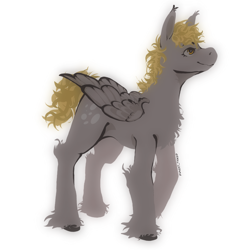 Size: 2285x2285 | Tagged: safe, artist:mdnght-thndr, imported from derpibooru, derpy hooves, pegasus, pony, female, mare, signature, simple background, solo, unshorn fetlocks, white background
