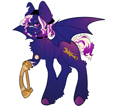 Size: 2300x2000 | Tagged: safe, artist:frowoppy, imported from derpibooru, oc, oc only, oc:reclaimed treasure, bat pony, pony, amputee, bat pony oc, bat wings, commission, female, mare, prosthetic leg, prosthetic limb, prosthetics, simple background, solo, transparent background, wings