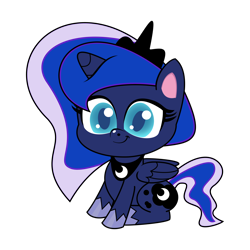 Size: 4000x4000 | Tagged: safe, artist:chssam, imported from derpibooru, princess luna, alicorn, pony, my little pony: pony life, g4 to g4.5, generation leap, simple background, sitting, solo, transparent background