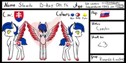 Size: 750x375 | Tagged: safe, artist:creampaint12, imported from derpibooru, pony, nation ponies, ponified, reference sheet, slovakia, solo