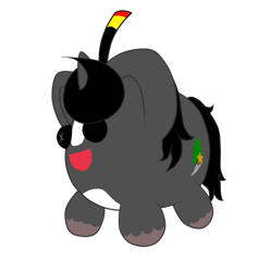 Size: 1473x1478 | Tagged: safe, artist:naoto yazarän, imported from derpibooru, oc, oc:naoto yazarän, pony, unicorn, chibi, horn, pony bolita