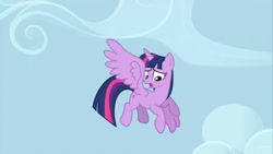 Size: 1280x720 | Tagged: safe, imported from derpibooru, screencap, twilight sparkle, alicorn, princess twilight sparkle (episode), female, flying, my little pony, solo, twilight sparkle (alicorn)