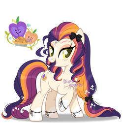 Size: 1280x1280 | Tagged: safe, artist:dixieadopts, imported from derpibooru, oc, oc:harvest gem, earth pony, pony, female, magical lesbian spawn, mare, offspring, parent:applejack, parent:rarity, parents:rarijack, simple background, solo, transparent background