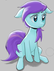 Size: 664x877 | Tagged: artist needed, safe, imported from derpibooru, light stream, earth pony, pony, background pony, female, mare, sad, solo