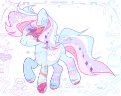 Size: 1650x1308 | Tagged: safe, artist:anno酱w, imported from derpibooru, oc, oc only, alicorn, butterfly, pony, base used, eyelashes, eyeshadow, gem, gemstones, horn, makeup, rainbow, solo, wings