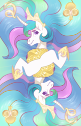 Size: 1280x1979 | Tagged: safe, artist:aim-mod, artist:jitterladybug, imported from derpibooru, part of a set, princess celestia, alicorn, pony, female, mare, playing card, solo